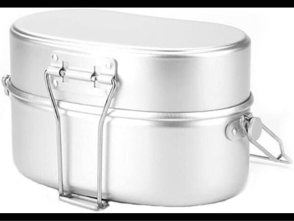 飯盒炊飯 自炊 アウトドア キャンプ シルバー クッカーセット メスティン 新品 キャンプ用品 2合 戦闘飯盒