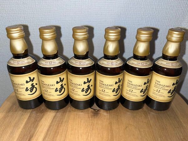 【新品未開封】サントリー 山崎12年 YAMAZAKI ミニボトル 6本セット シングルモルトウィスキー 50ml
