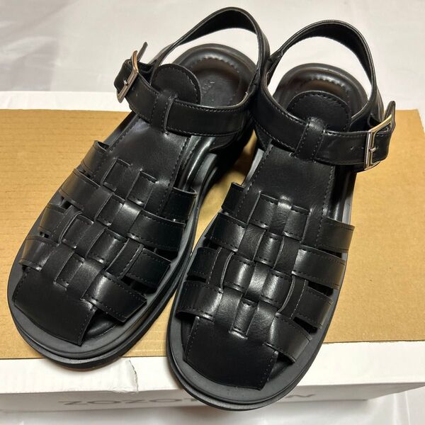 美品 1度着用 GLOBAL WORK 厚底 グルカサンダル M 23.5-24.0