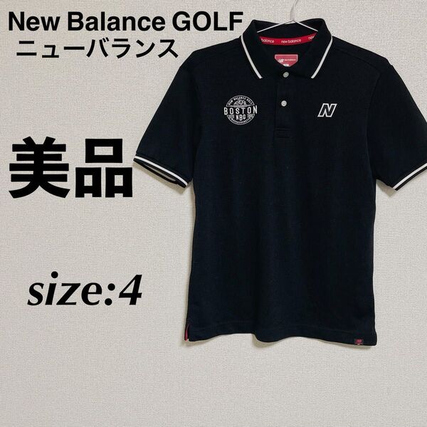 美品New Balance ニューバランス ゴルフウェア ポロシャツ 半袖ウェア