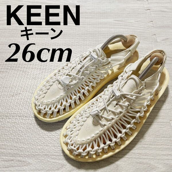 KEEN キーン ユニークサンダル メンズサンダル 白 ホワイト 26cm