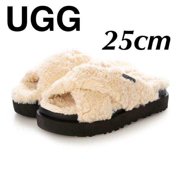 UGG アグ スライドサンダル FUZZ SUGAR CROSS SLIDE