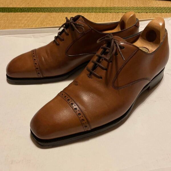 エドワードグリーン Edward Green hythe 5E 5.5 888 茶 革靴 ビジネスシューズ ストレートチップ