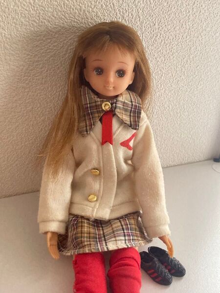 サイクリング リカちゃん 本体 制服セット 当時物 アクションボディ 平成レトロ 着せ替え人形 SAJ
