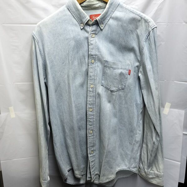 【古着】Supreme ‘オックスフォードシャツ Light Washed Denim デニムシャツ M シュプリーム