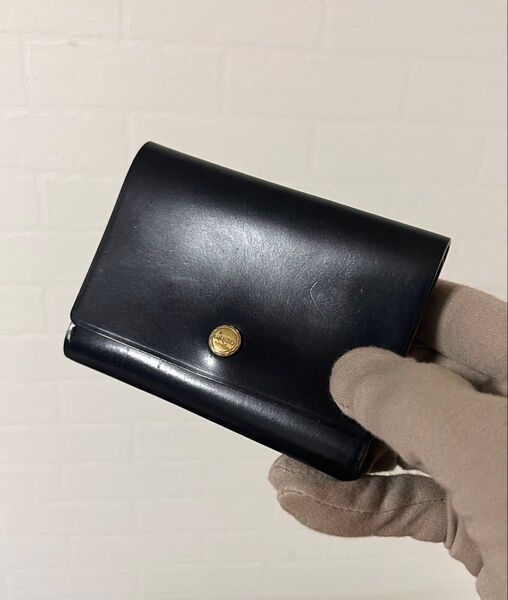 【GANZO】SHELL CORDOVAN 2 三つ折り財布 BLK