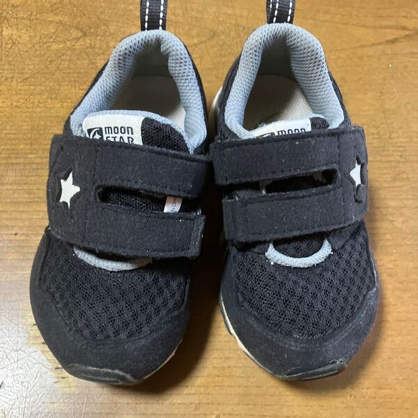 MOONSTAR ベビーシューズ スニーカー マジックテープ ブラック 15cm