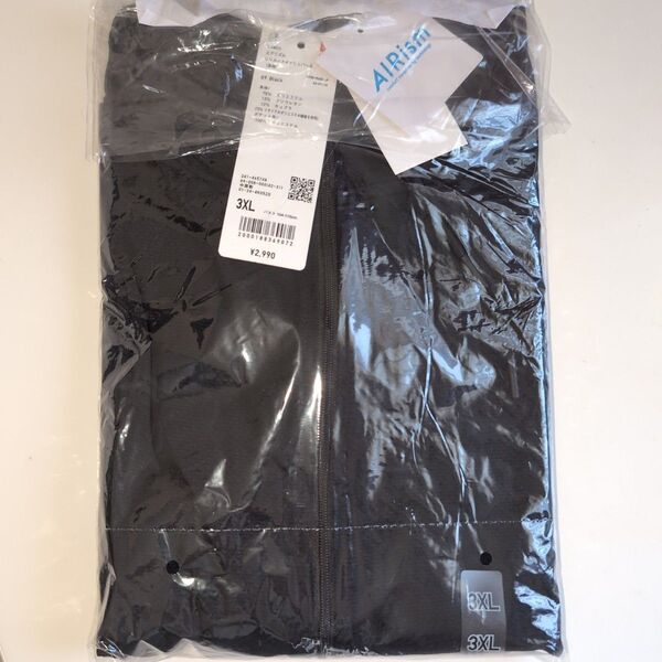ユニクロ エアリズムUVカットメッシュパーカ(長袖)3XL 黒 新品未使用