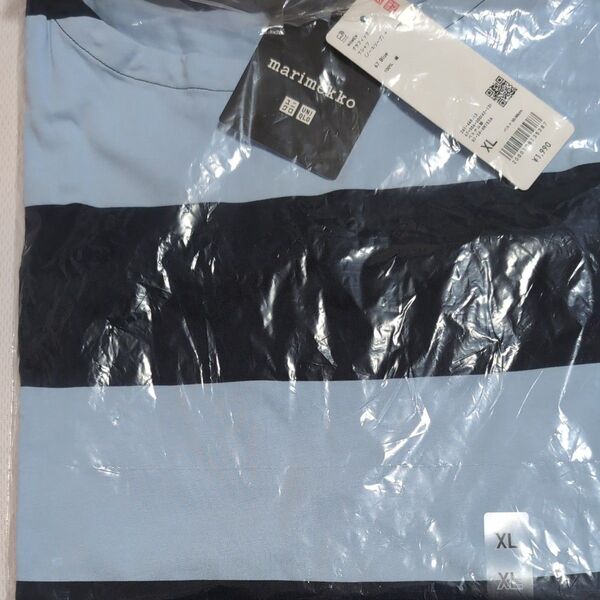 ユニクロ marimekko ボーダーグラフィックTシャツ XLサイズノースリーブ