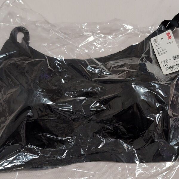 ユニクロ ワイヤレスブラリラックスUネック3XL ブラック 新品