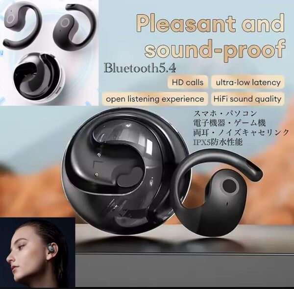 ワイヤレスイヤホン イヤホン Bluetooth 5.4 IPX5 イヤホンマイク ノイズキャセリング 充電ケース マイク