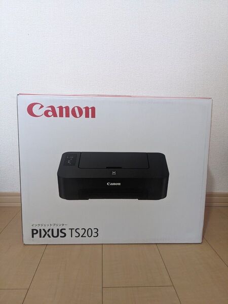 送料込即決CanonA4プリンターTS203インク無し新品保証2026年4月28日まで付き