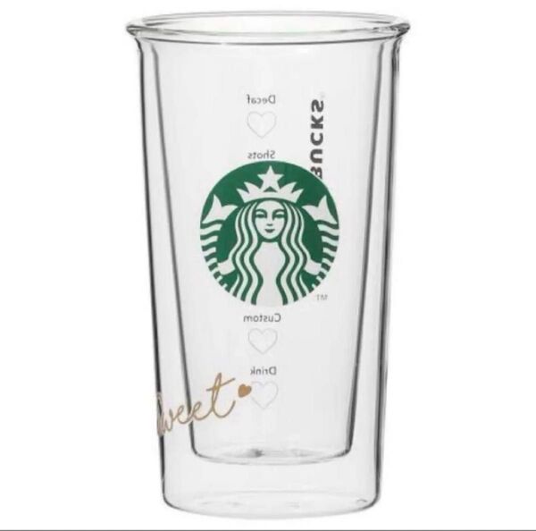 スタバ 耐熱 ダブルウォールグラス バレンタイン STARBUCKS スターバックス ハート スターバックス