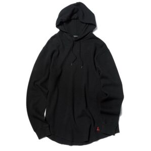 SOPHNET. WAFFLE PULL OVER PARKA S ワッフルプルオーバーパーカー カットソー ブラック 黒 BLK