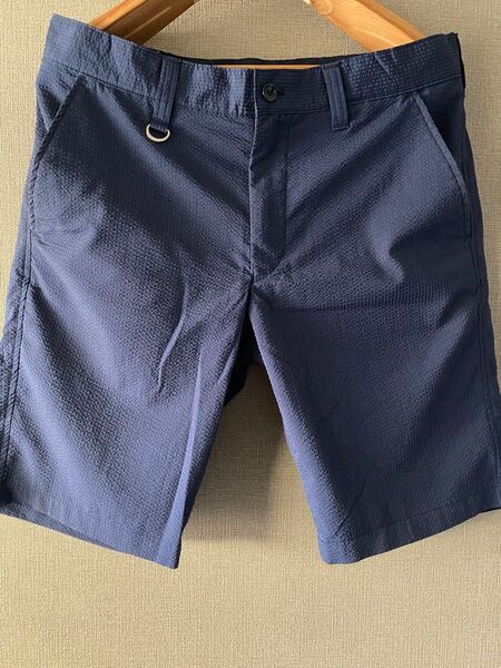 UE COOLMAX SEERSUCKER SLIM FIT SHORTS(2)NAVY クールマックス シアサッカー ショーツ紺