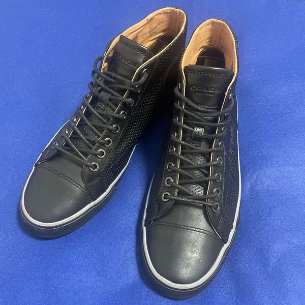 【美品】coach コーチ スニーカー FG1097 26.0cm 8D 41 ハイカット