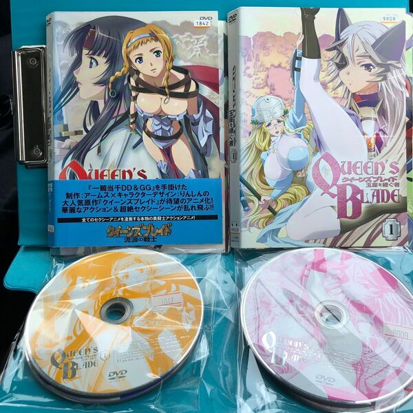 クイーンズブレイド 流浪の戦士 全6巻、玉座を継ぐ者 全6巻 DVD 計12巻