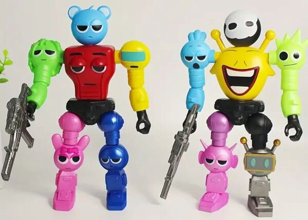 新品 スプランキー sprunki フィギュア ロボット 人形 組み立て サイモン スカイ ピンキ グッズ