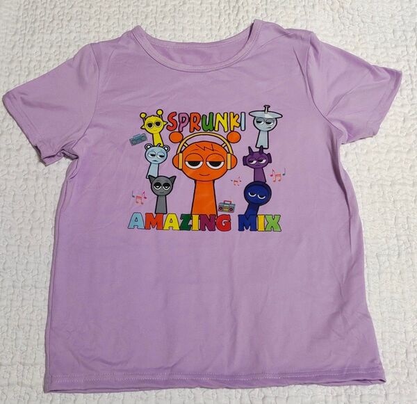 新品 スプランキー Tシャツ パープル 120 130 140 グレー オレン sprunki