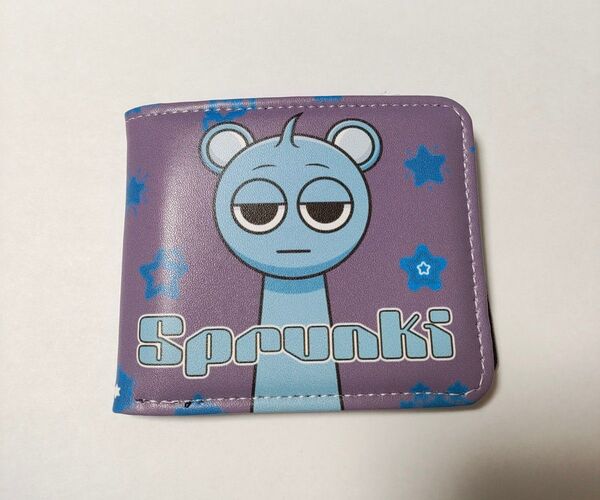 新品 スプランキー Sprunki スカイ パープル 財布 グッズ コインケース 二つ折り財布 キッズ sprunki