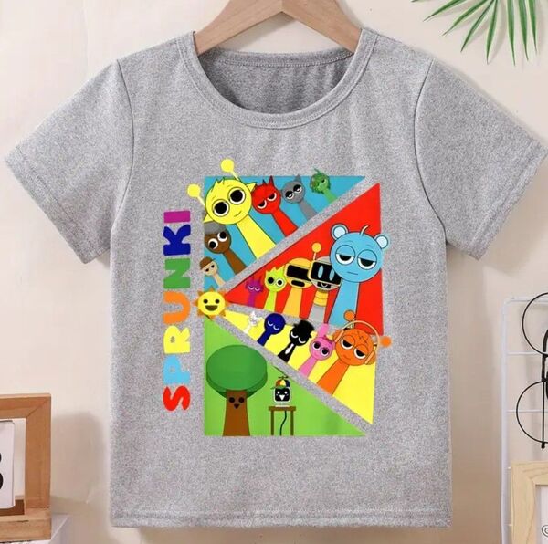 新品 スプランキー Tシャツ 120 130 140 サイモン スカイ グレー 半袖Tシャツ sprunki