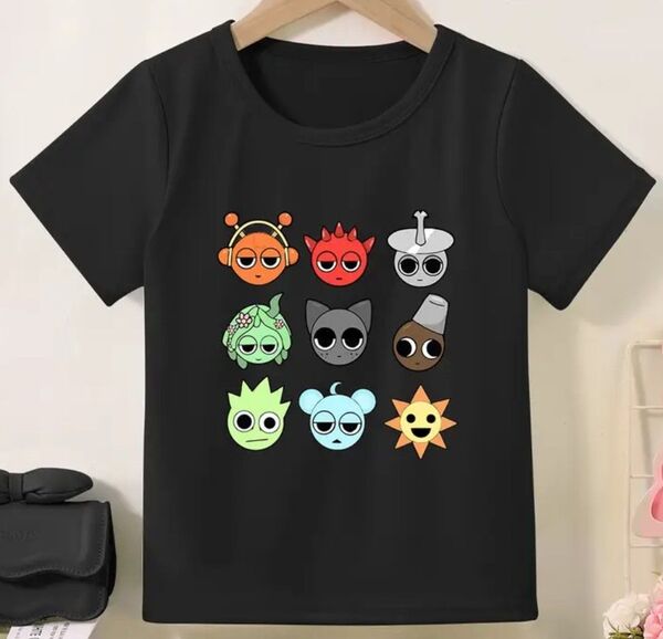 新品 スプランキー Tシャツ 100 110 120 ブラック ラディ オレン 半袖Tシャツ sprunki