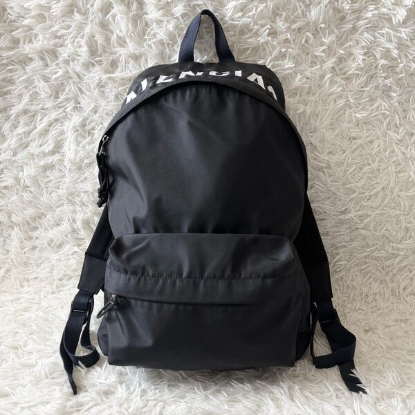 BALENCIAGA バレンシアガ ウィール バックパック リュック ブラック キャンバス