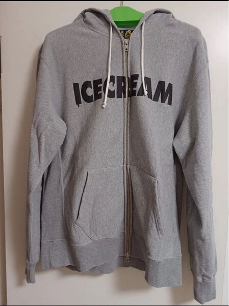 ICECREAM ジップアップパーカー グレー L