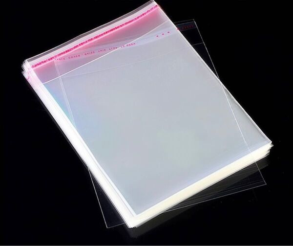 A4サイズチャック付きポリ袋 限定40枚 ジッパー袋 梱包用品 透明ビニール袋 粘着テープ付 OPP袋