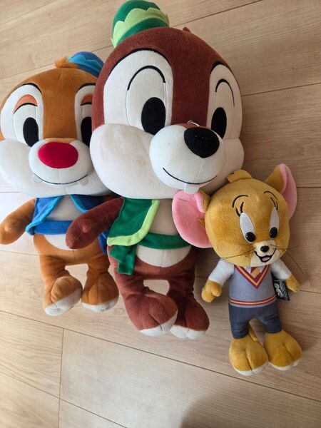 チップとデール&トムとジェリー ぬいぐるみ 3点セット