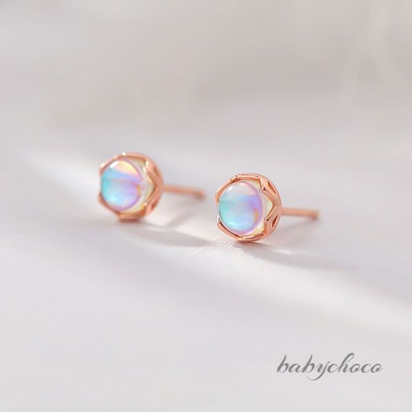 ピアス ムーンストーンピアス
