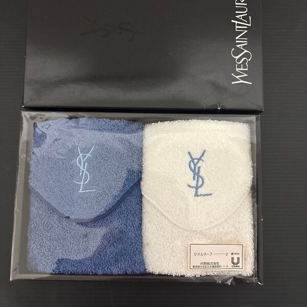 イブサンローラン Yves Saint Laurent タオルチーフ 2枚セット