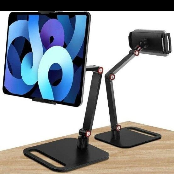タブレットスタンド スマホスタンド iPadスタンド pcスタンド タブレット スマホ スタンド 黒 ブラック