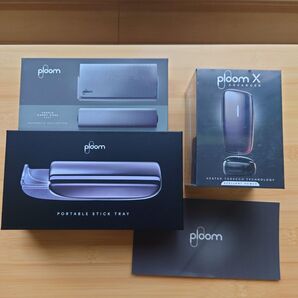 ploom X ADVANCED ブラック本体 ファブリックキャリーケース ポータブルスティックトレイ 3点セット すべて新品