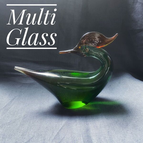昭和レトロ Multi Glass マルティグラス ヴィンテージ 置物 美品
