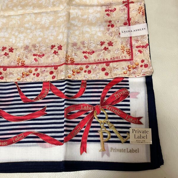 未使用 LAURA ASHLEY Private Label ハンカチ2枚セット