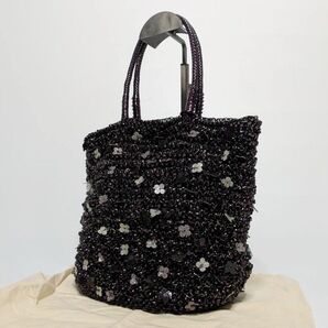 【美品】ANTEPRIMA アンテプリマ フィオリトゥーラ ワイヤーバッグ /バスケット型 色:ダークパープル バケット花装飾
