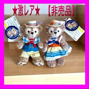 【激レア】【非売品】ダッフィーシェリーメイ ぬいぐるみバッジ 2個セット