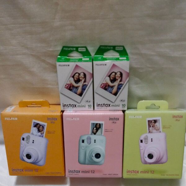富士フイルム(FUJIFILM) チェキ インスタントカメラ instax mini 12 3台セット
