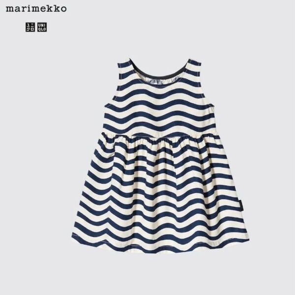 ユニクロバイマリメッコ UNIQLO キッズ ノースリーブワンピース 90