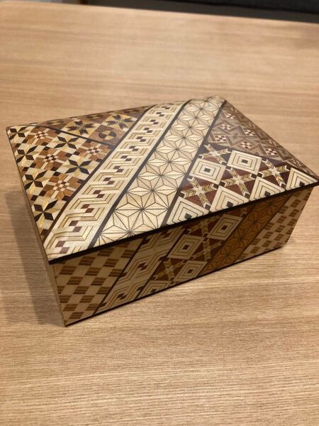 寄木細工 小物入れ 寄木細工 伝統工芸品 小物入れ 箱根寄木細工 レトロ 宝石箱 小箱 箱根