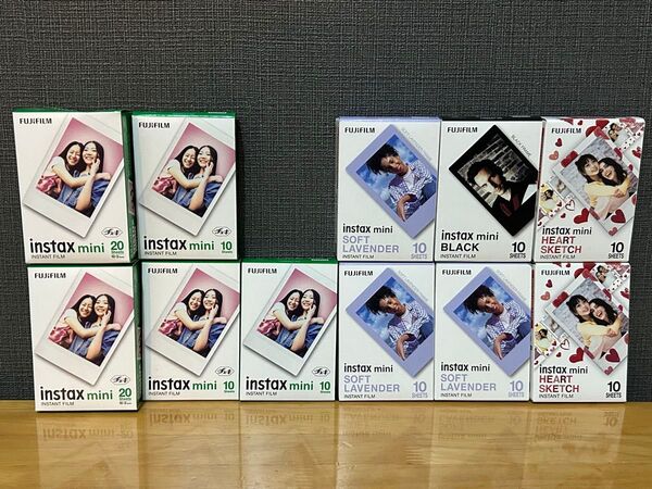 instax mini チェキ フィルム バリエーション 色々 まとめ売り FUJIFILM 富士フイルム 全11セット