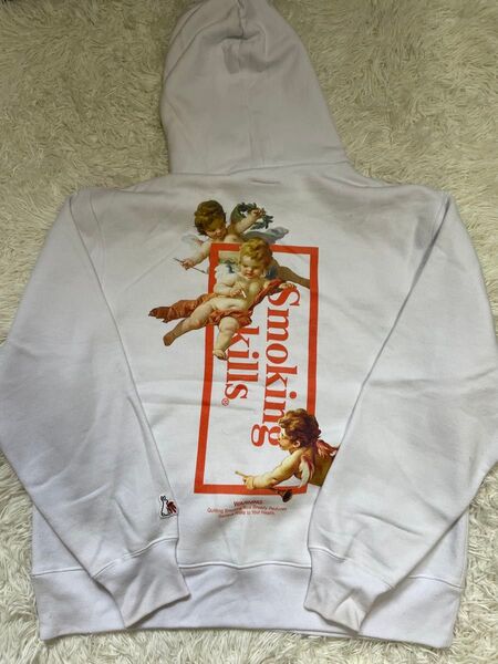 FR2 Smoking kills パーカー ホワイト
