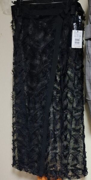 FIKAラップレーススカート11000円ブラック ロング丈 ブラック スコットクラブヤマダヤ 激安