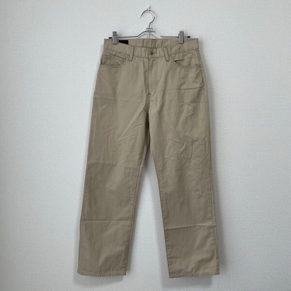 【美品】TAKEO KIKUCHI コットンパンツ L ストレート パンツ チノパン ベージュ パンツ ボトムス コットンパンツ