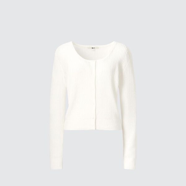 UNIQLO C レースラウンドネックショートカーディガン Lサイズ