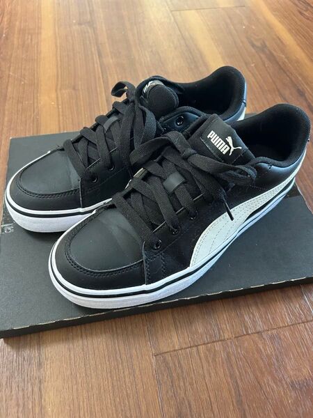 【PUMA/プーマ】V COURT VULC Vコート バルク 23.5 ブラック