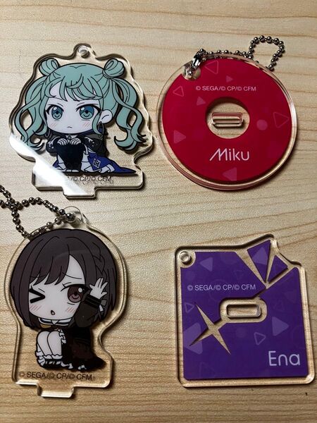 プロセカ アクリルキーホルダー 2セット 初音ミク 東雲絵名