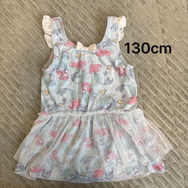 女の子ワンピース水着 アリエル ディズニー 130cm