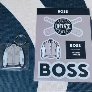 大谷翔平 BOSSキーホルダー&ステッカー2点セット